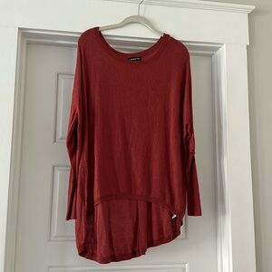 High-low rust colored sweater